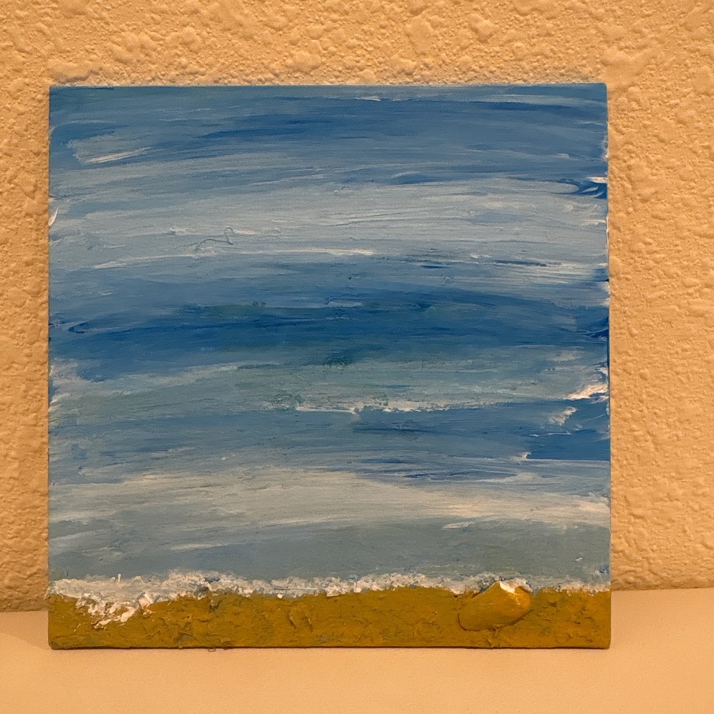 Boho beach wall art hand painted